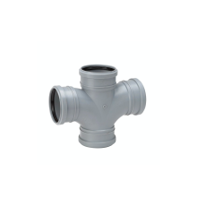 Крестовина UPONOR канализационная раструбная д.110/110мм 88,5гр. серая