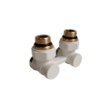 Узел нижнего подключения КЗТО PREMIUM 1/2ʹ х 3/4ʹ Eurokonus, угловой RAL 1T104S9016
