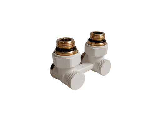 Узел нижнего подключения КЗТО PREMIUM 1/2ʹ х 3/4ʹ Eurokonus, угловой RAL 1T104S9016