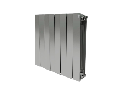 Секционный биметаллический радиатор Royal Thermo PianoForte 500, Silver Satin, количество секций 8 Секционный биметаллический радиатор Royal Thermo PianoForte 500, Silver Satin, количество секций 8