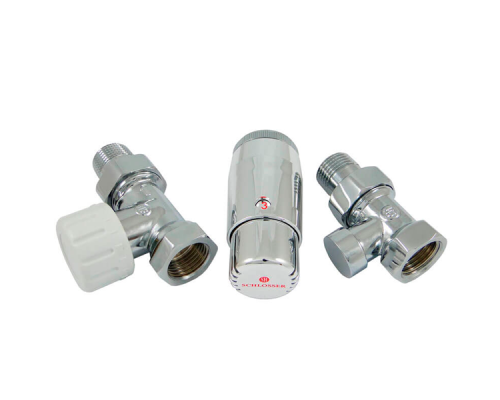 Комплект Schlosser DN15 GZ1/2 x GW1/2 проходной с головкой Мини M30x1,5, Хром Комплект Schlosser DN15 GZ1/2 x GW1/2 проходной с головкой Мини M30x1,5, Хром