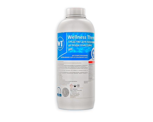 Средство Wellness Therm для понижения PH воды в бассейне (PH -) 1 л. Средство Wellness Therm для понижения PH воды в бассейне (PH -) 1 л.