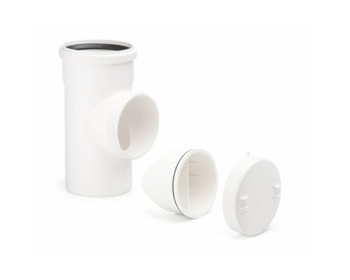 Ревизия Rehau RAUPIANO Plus 110 с резиновым уплотнительным кольцом Ревизия Rehau RAUPIANO Plus 110 с резиновым уплотнительным кольцом