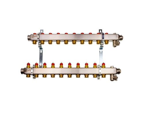 Комплект коллекторов Danfoss SSM-10 для 10 контуров Комплект коллекторов Danfoss SSM-10 для 10 контуров