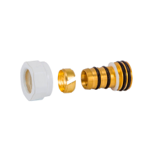 Резьбовое соединение Schlosser для пластиковых труб белое GW 22x1.5 x 16x2