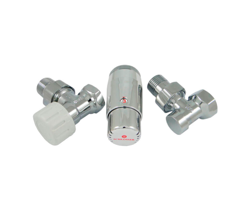 Комплект Schlosser DN15 GZ1/2 x GW1/2 угловой с головкой Мини M30x1,5, Хром Комплект Schlosser DN15 GZ1/2 x GW1/2 угловой с головкой Мини M30x1,5, Хром