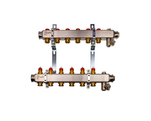 Комплект коллекторов Danfoss SSM-6 для 6 контуров Комплект коллекторов Danfoss SSM-6 для 6 контуров