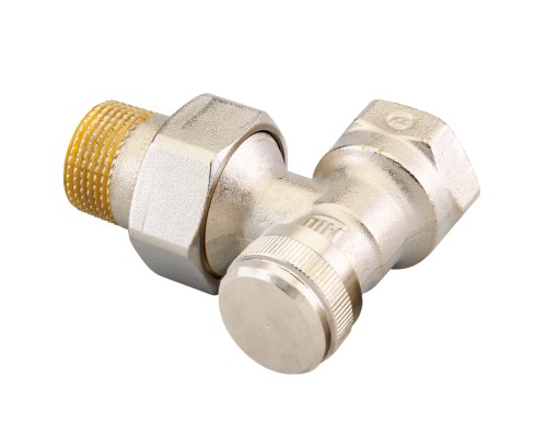 Клапан ручной запорный Danfoss RLV Ду 20 угловой, никелированный Клапан ручной запорный Danfoss RLV Ду 20 угловой, никелированный