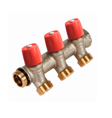 Коллектор HENCO VBS с красными вентилями, 1