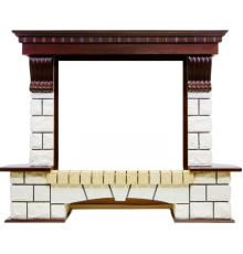 Каменный портал Dimplex Pierre Luxe 1045х1320х400 - Дуб/Белый