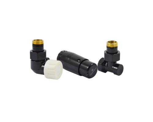 Комплект трехосевой Schlosser DN15 GZ1/2 x GW1/2, левый, с головкой Мини M30x1,5, Черный Комплект трехосевой Schlosser DN15 GZ1/2 x GW1/2, левый, с головкой Мини M30x1,5, Черный