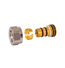Резьбовое соединение Schlosser для пластиковых труб хром GW 22x1.5 x 16x2