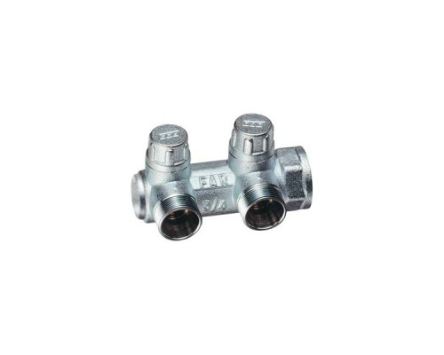 Коллектор FAR хромированный запорный концевой MULTIFAR 3/4х1/2 Коллектор FAR хромированный запорный концевой MULTIFAR 3/4х1/2