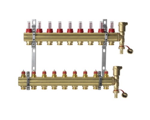 Комплект коллекторов Danfoss FHF-9F set, 9 контуров Комплект коллекторов Danfoss FHF-9F set, 9 контуров