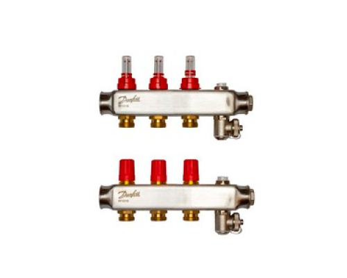 Коллекторы Danfoss SSM-3F с расходомерами, 3 контура Коллекторы Danfoss SSM-3F с расходомерами, 3 контура