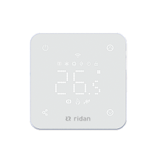 Комнатный термостат Ридан RSmart-FW с Wi-Fi подключением 230V, встраиваемый, белый