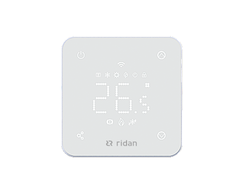 Комнатный термостат Ридан RSmart-FW с Wi-Fi подключением 230V, встраиваемый, белый Комнатный термостат Ридан RSmart-FW с Wi-Fi подключением 230V, встраиваемый, белый