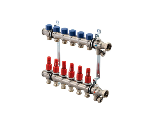 Коллектор UPONOR VARIO S с расходомерами стальной, выходы 8X3/4 евроконус '1И Коллектор UPONOR VARIO S с расходомерами стальной, выходы 8X3/4 евроконус '1И