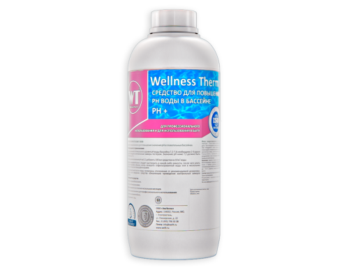 Средство Wellness Therm для повышения PH воды в бассейне (PH +) 1 л. Средство Wellness Therm для повышения PH воды в бассейне (PH +) 1 л.