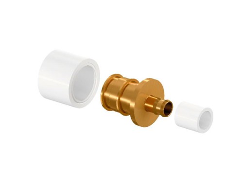 Переходник Uponor Minitec Q&E 20x9,9 с кольцами pe-x Переходник Uponor Minitec Q&E 20x9,9 с кольцами pe-x