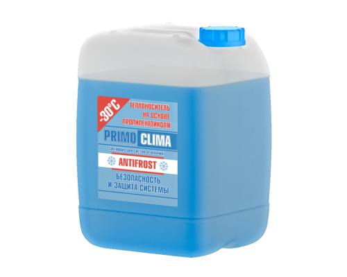 Теплоноситель Primoclima Antifrost (Пропиленгликоль) -30C 20 кг канистра (цвет синий) Теплоноситель Primoclima Antifrost (Пропиленгликоль) -30C 20 кг канистра (цвет синий)