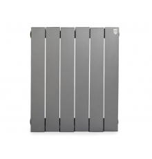 Секционный биметаллический радиатор Royal Thermo PianoForte 500, Silver Satin, количество секций 6 (Уценка)