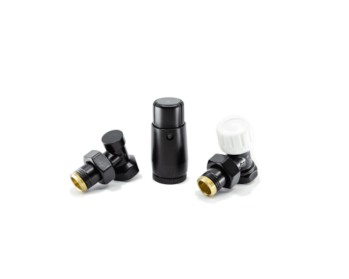 Комплект подключения Schlosser Standard Mini угловой GZ1/2*GW1/2, Ral 9005 matt Комплект подключения Schlosser Standard Mini угловой GZ1/2*GW1/2, Ral 9005 matt