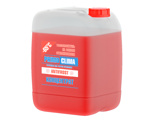 Теплоноситель Primoclima Antifrost концентрат (Этиленгликоль) -65C 20 кг канистра (цвет красный) Теплоноситель Primoclima Antifrost концентрат (Этиленгликоль) -65C 20 кг канистра (цвет красный)