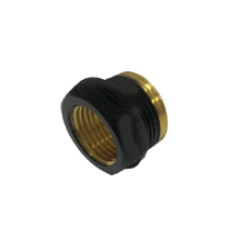 Переходник Schlosser 3/4 НР на 1/2 ВН, с уплотнителем Ral 9005 matt