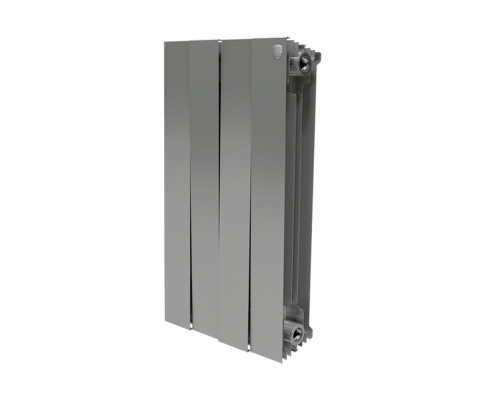 Секционный биметаллический радиатор Royal Thermo PianoForte 500, Silver Satin, количество секций 4 Секционный биметаллический радиатор Royal Thermo PianoForte 500, Silver Satin, количество секций 4