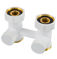 Узел подключения Schlosser G 3/4 x 3/4 D=50мм, проходной , Белый