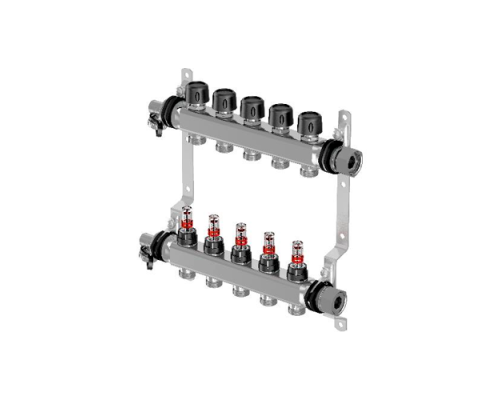 Коллектор с расходомерами Uponor Vario S стальной, выходы 11X3/4 Евроконус Коллектор с расходомерами Uponor Vario S стальной, выходы 11X3/4 Евроконус