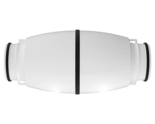 Круглый канальный вентилятор в шумоизолированном корпусе серии LS-125-V