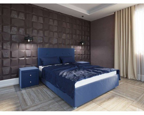 Кровать Димакс Норма с п/м синяя - комфорт и стиль для вашей спальни