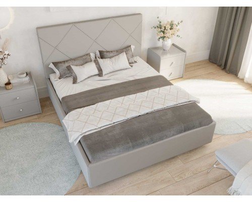 Кровать Димакс Альменно серая - стильная и удобная модель для вашей спальни