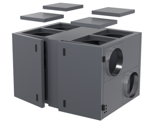 Компактная приточно-вытяжная установка серии ZPVR-N 3200 UEL EC