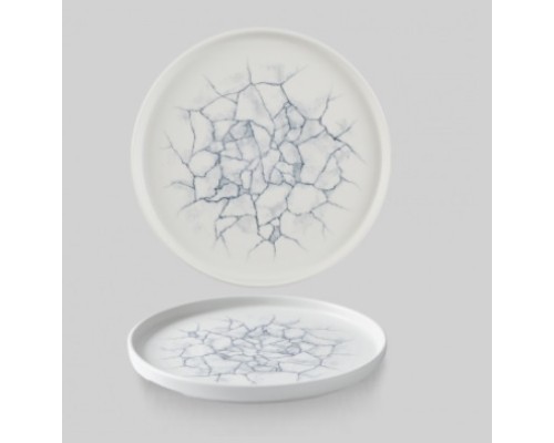 Тарелка мелкая 26см, h2см с прямым бортом, Chefs Plate, цвет Kintsugi Pearl Grey, KTPGWP261