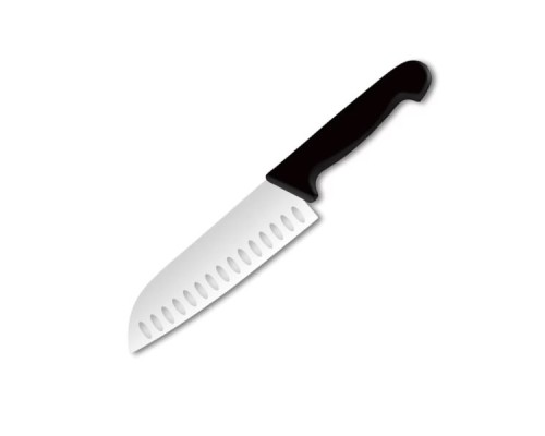 Нож с бороздками 18см, черный 413960 Нож с бороздками 18см, черный 413960