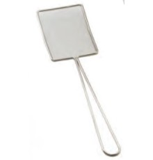 Шумовка прямоугольная с мелкой сеткой 13,5х3х45,5см, никелированная 2675