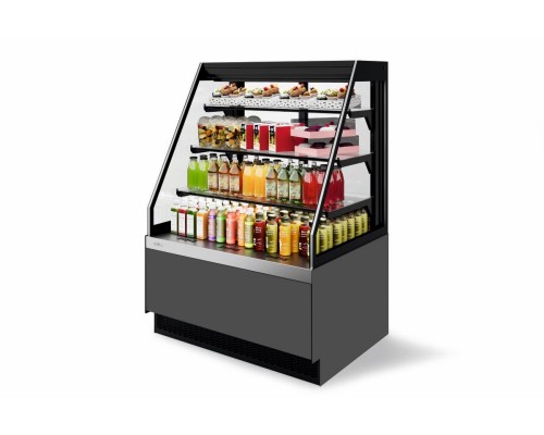 ВИТРИНА КОНДИТЕРСКАЯ VETE II KUB OFT 90 СЕРЫЙ МАТ./МЕТАЛЛИК/ШЛИФ. НЕРЖ. (ВК270 (285-718))