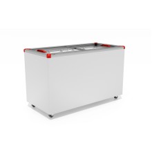 Ларь морозильный GELLAR FG 400 C v25 прямое стекло, красный (Пропан)