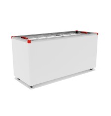 Ларь морозильный GELLAR FG 600 C v25 прямое стекло, красный (Пропан)