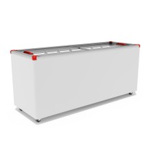 Ларь морозильный GELLAR FG 700 C v25 прямое стекло, красный (Пропан)